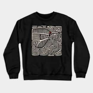 San Blas Mola Black Bird Crewneck Sweatshirt